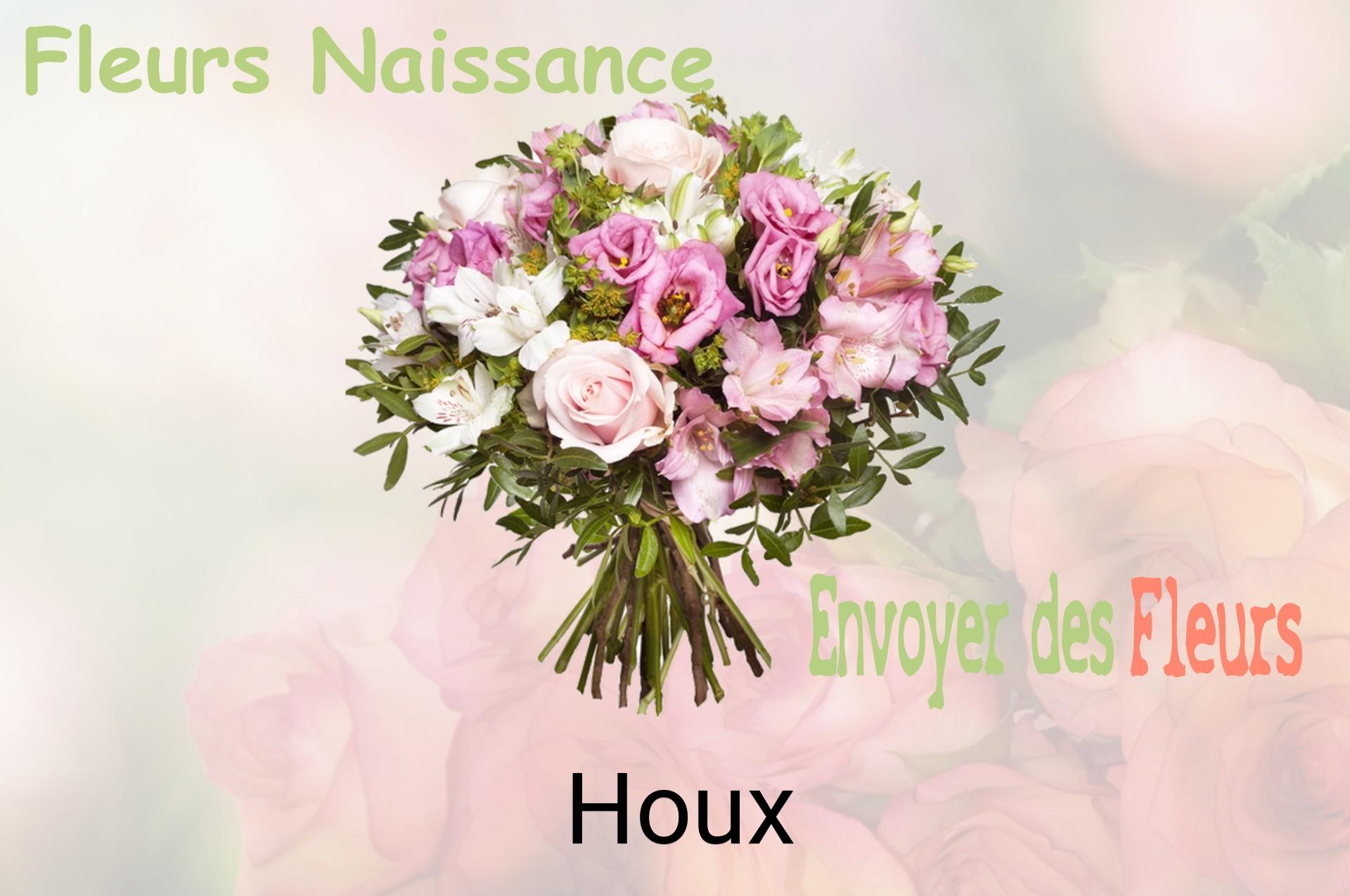 Bouquet de fleurs de naissance livré à Houx
